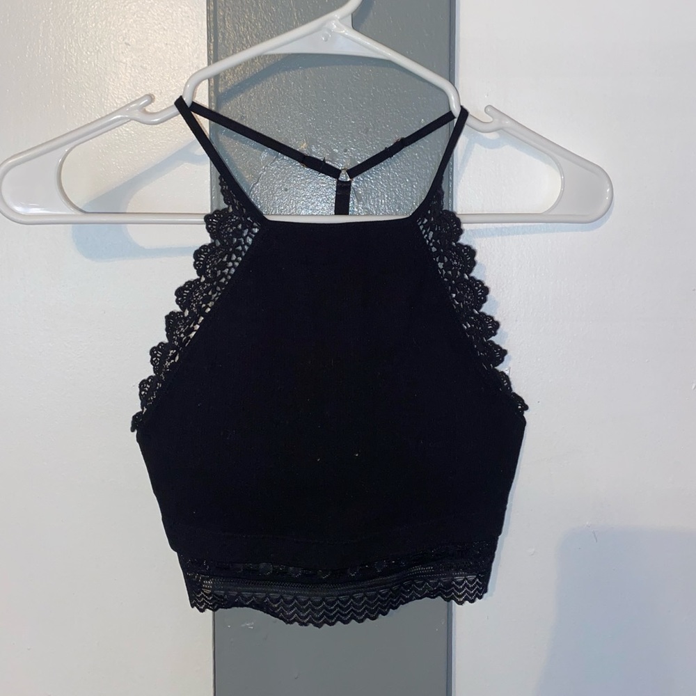 Blush Mark black cropped shirt